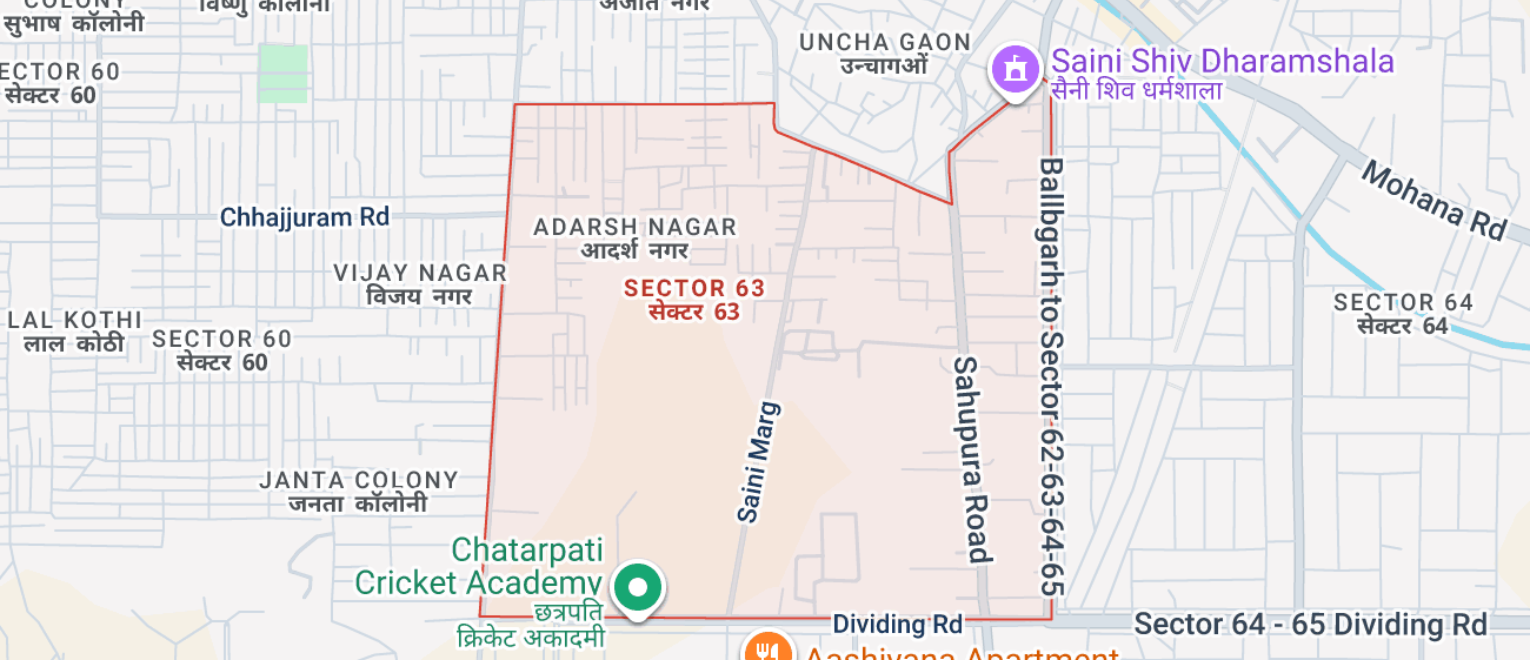 Location map of DLF Senior Living